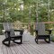 Flash Furniture Gray Adirondack Rocking Chairs with Cupholder, 2PK 2-LE-HMP-1045-31-GY-GG - alternate 1
